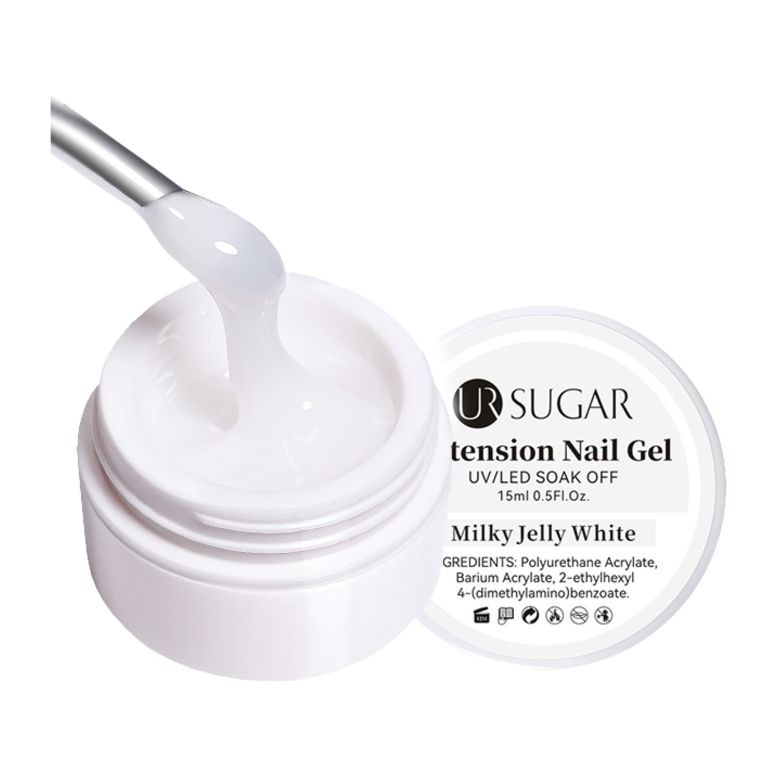 URSUGAR - Hard Polygel - Milky Jelly White - 15ml